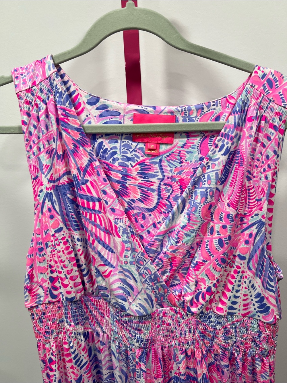 Lilly Pulitzer Vivette Dress in a smocked waistband and ruffled hem. - Picture 4 of 7